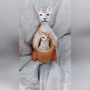 Vintage Kangaroo and Joey Salt and Pepper Shaker